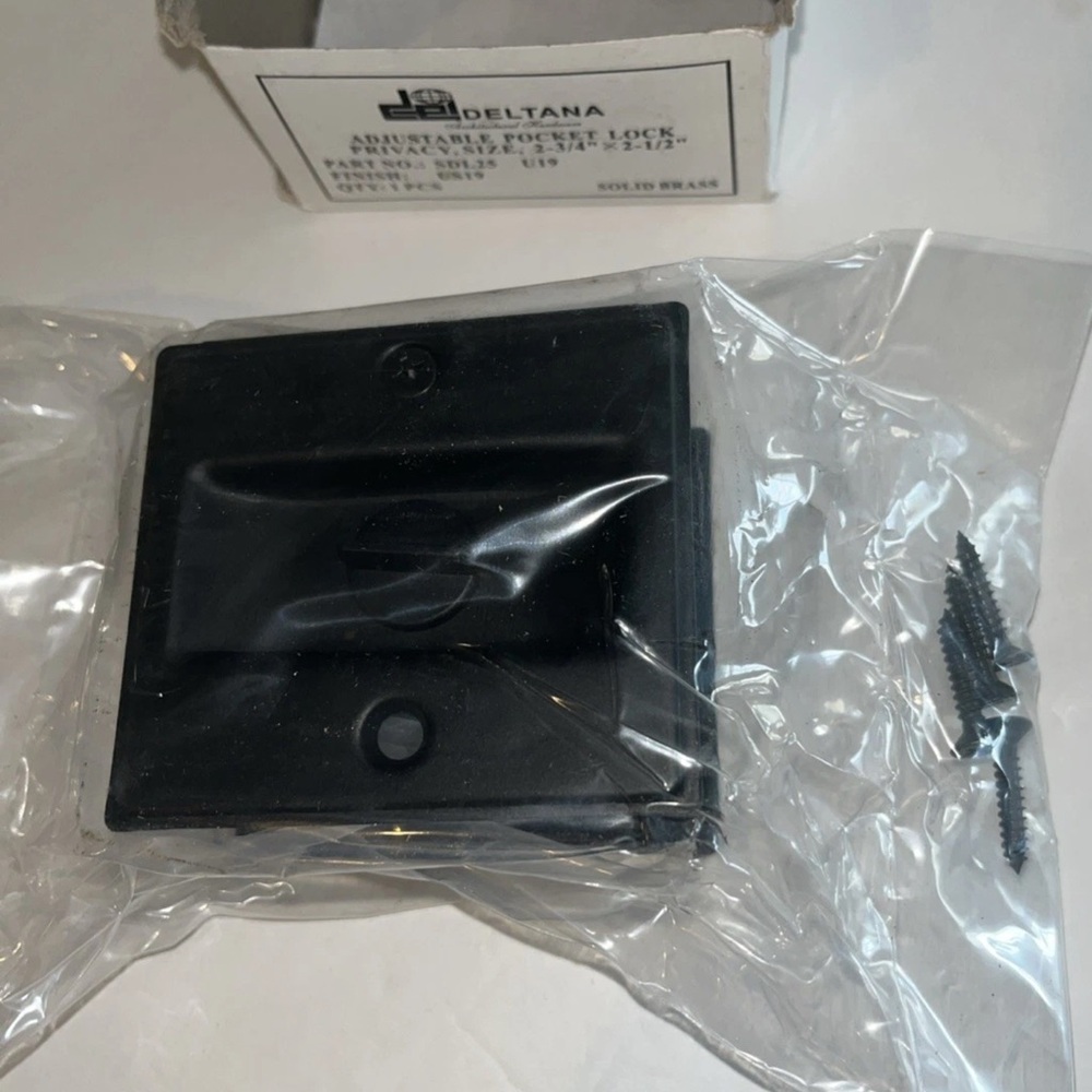 Deltana Black Pocket Lock PRIVACY LOCK